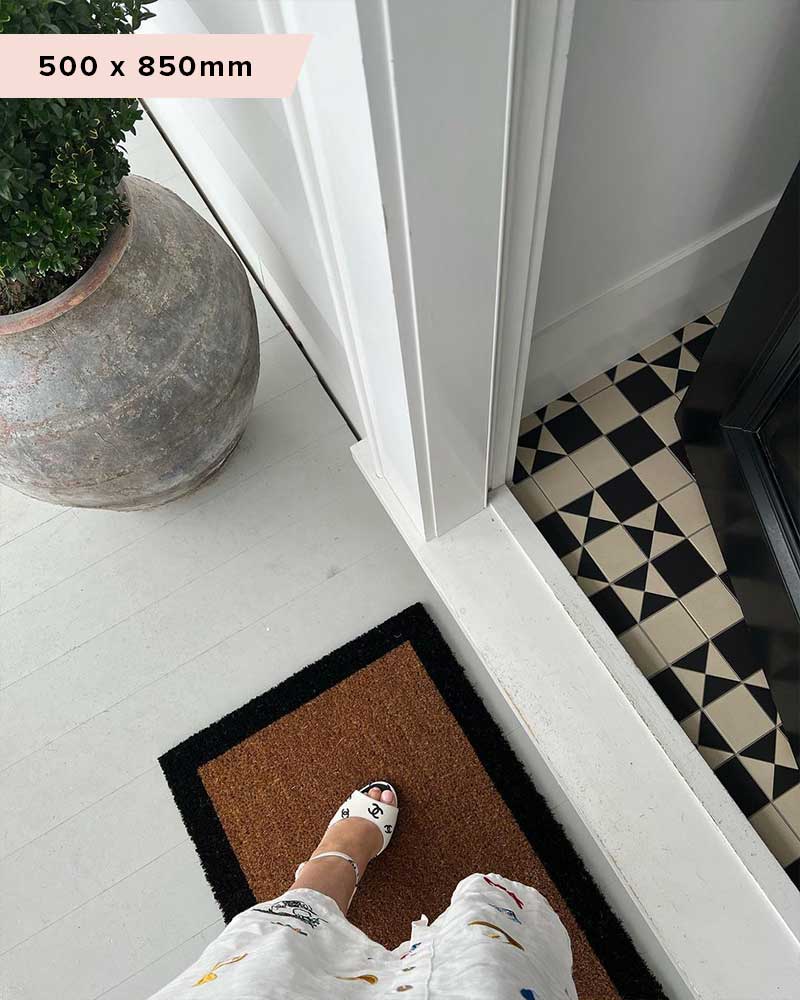 Classic Black Border Doormat - NZ