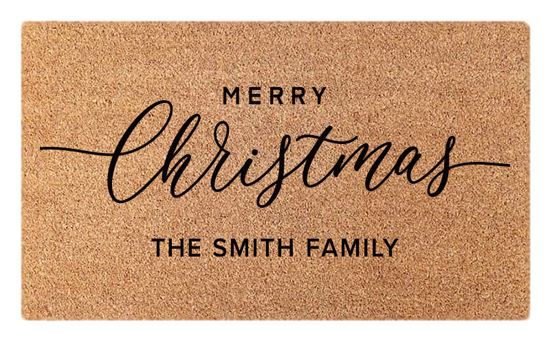 Custom Merry Christmas Doormat