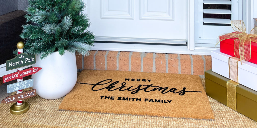 Custom Merry Christmas Doormat