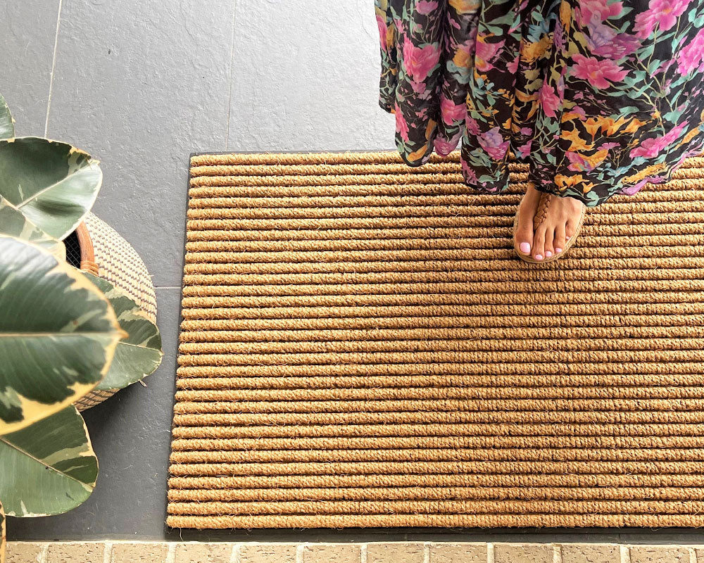 Durable Ribbed Coir Doormat - NZ