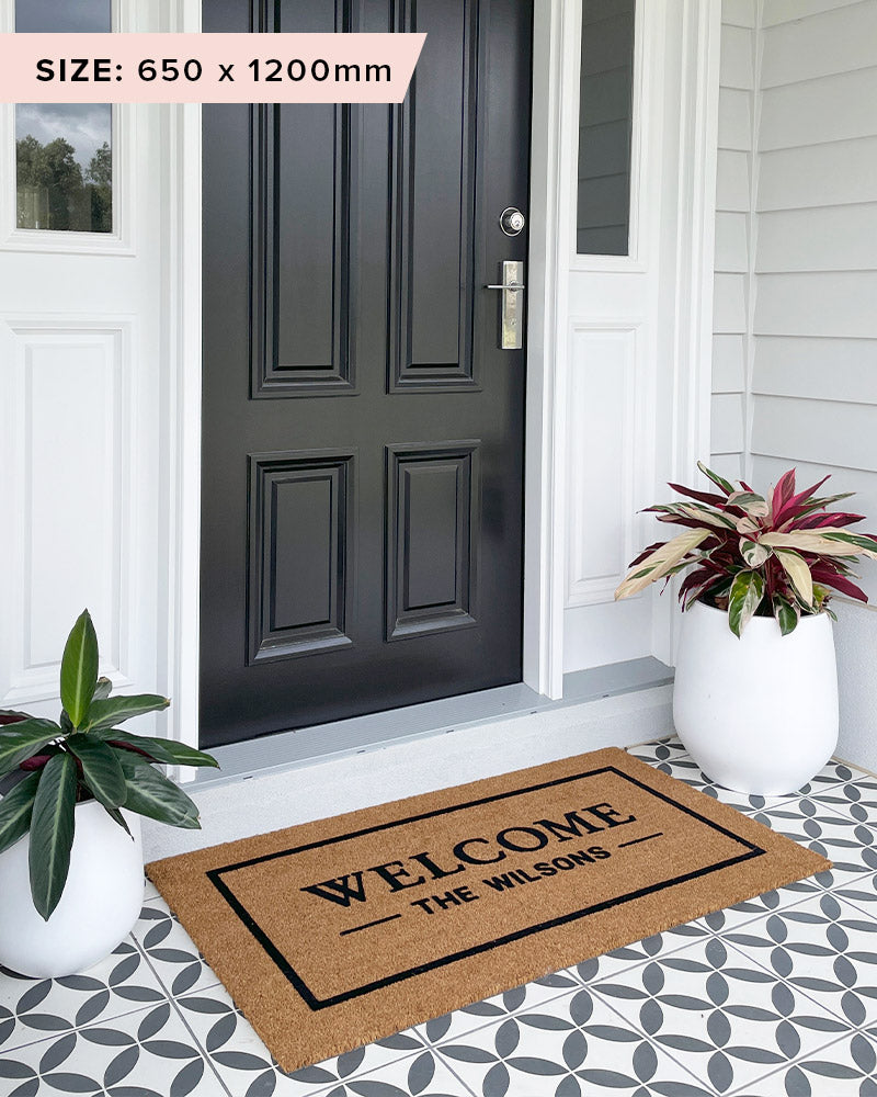 Classic Welcome Custom Doormat