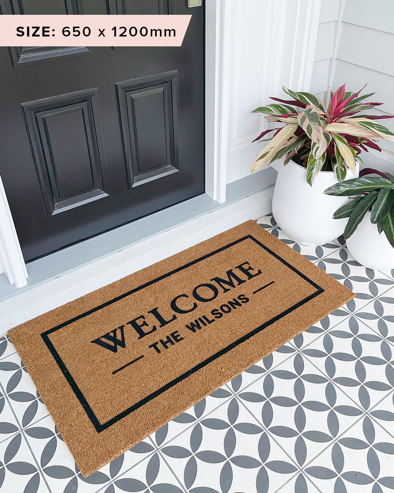 Classic Welcome Custom Doormat