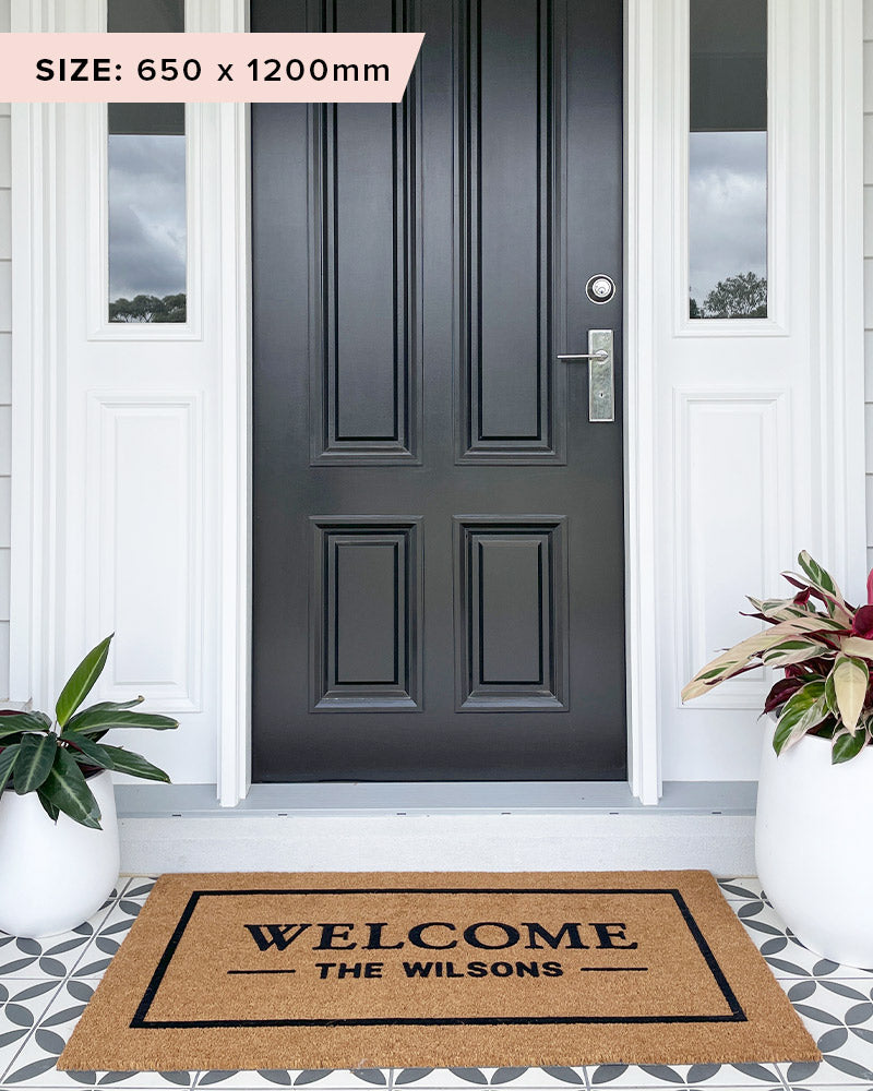 Classic Welcome Custom Doormat