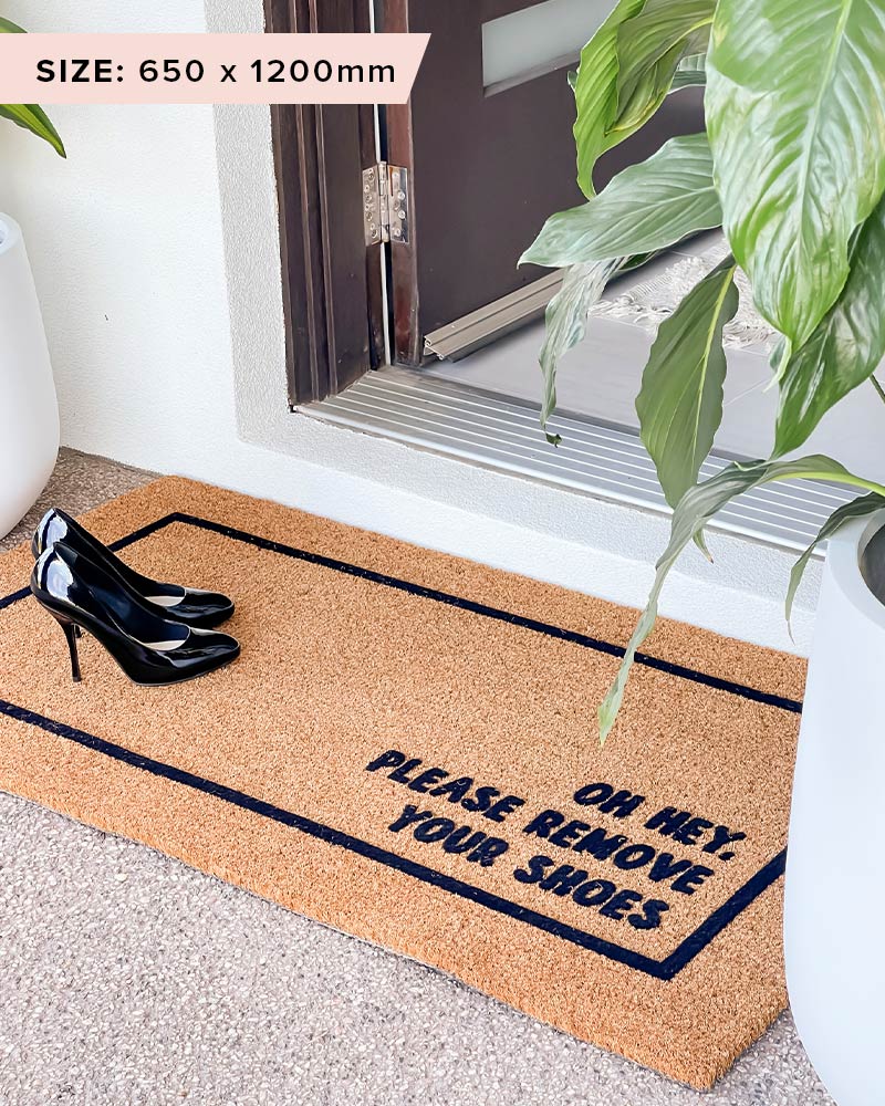 Wholesale Please Remove Your Shoes Doormat Embossed - Door Mates -  Fieldfolio