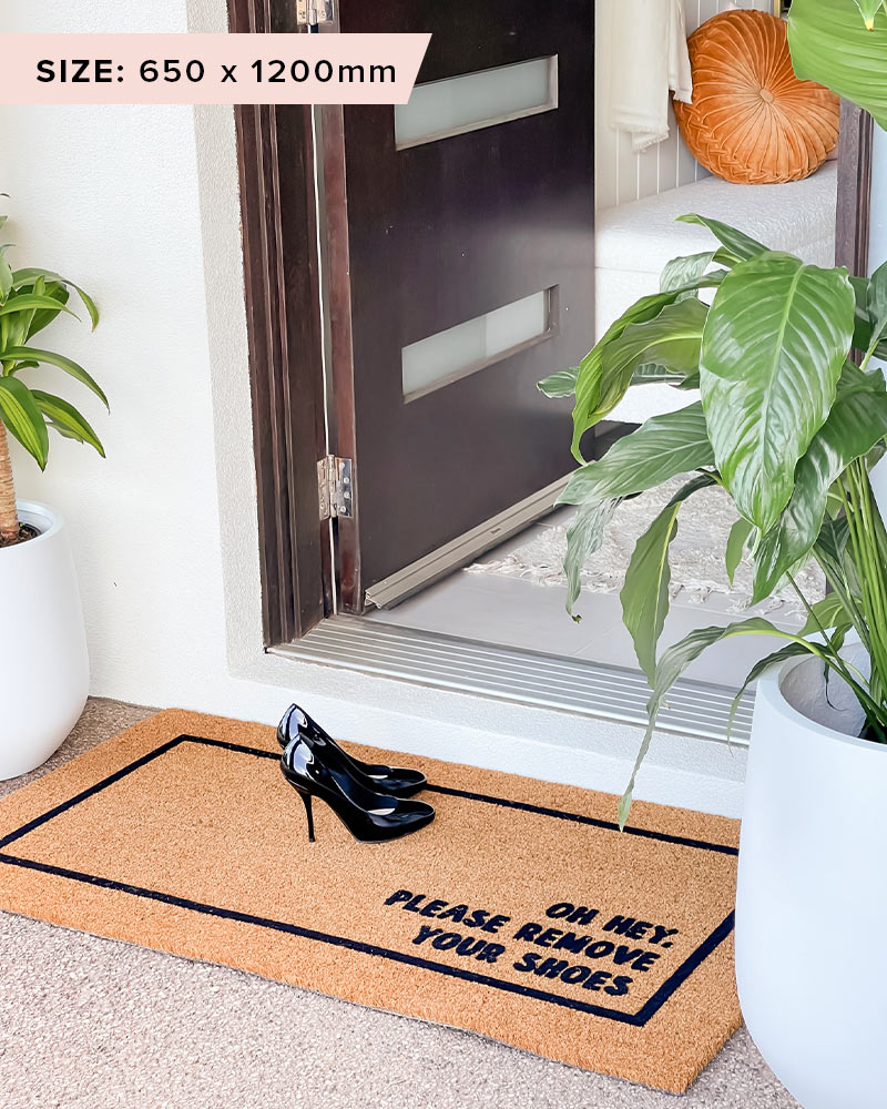 Please Remove Your Shoes Doormat Embossed - NZ