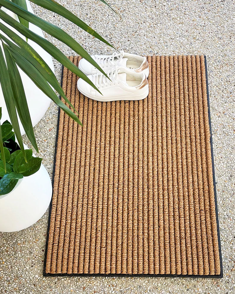 Durable Ribbed Coir Doormat - NZ