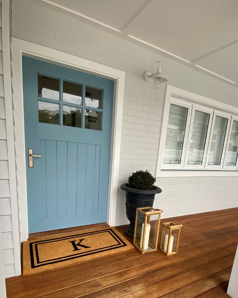 Double Border Initial Custom Doormat