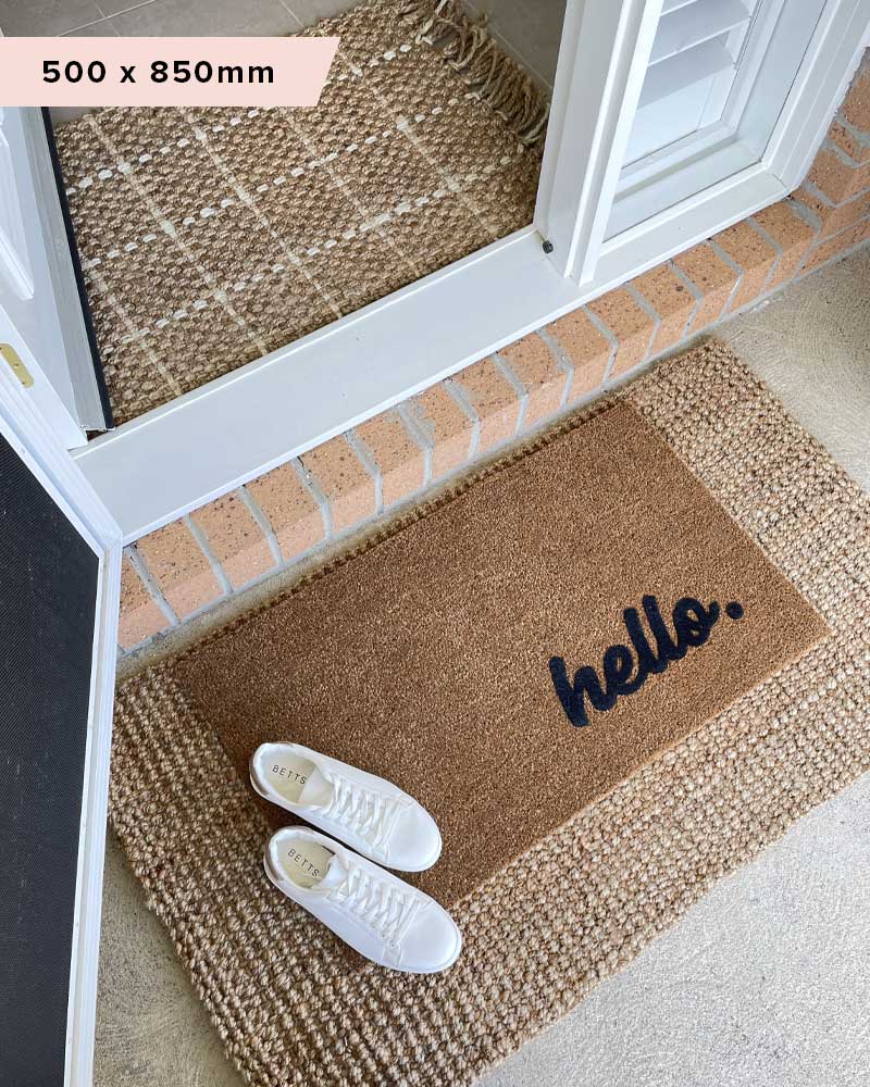 Hello Doormat Embossed - NZ