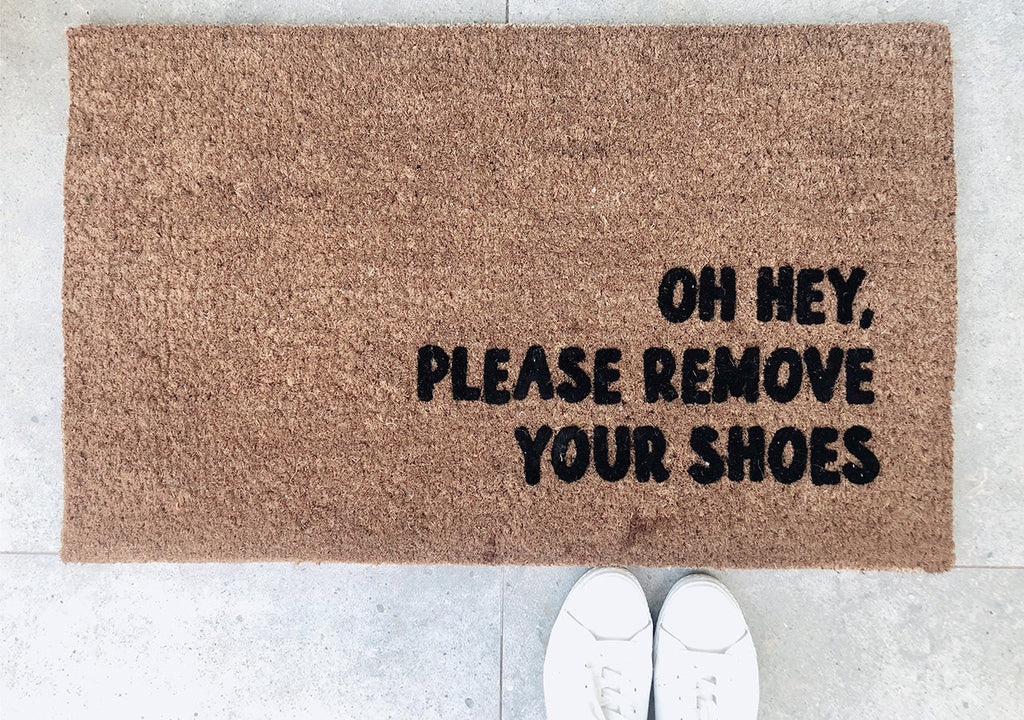 Please Remove Your Shoes Doormat Embossed - NZ