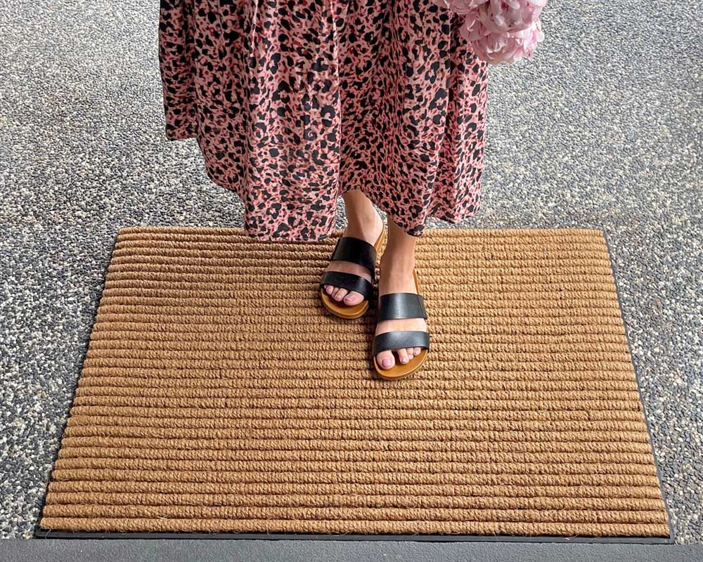 Durable Ribbed Coir Doormat - NZ