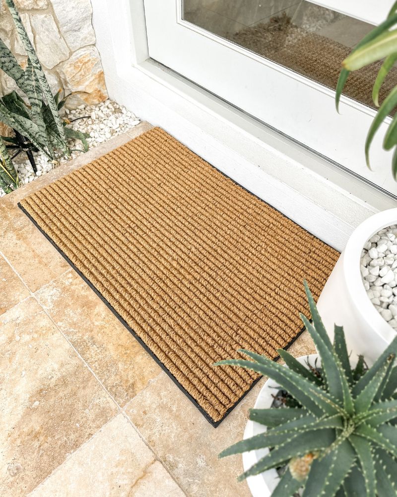 Durable Ribbed Coir Doormat - NZ