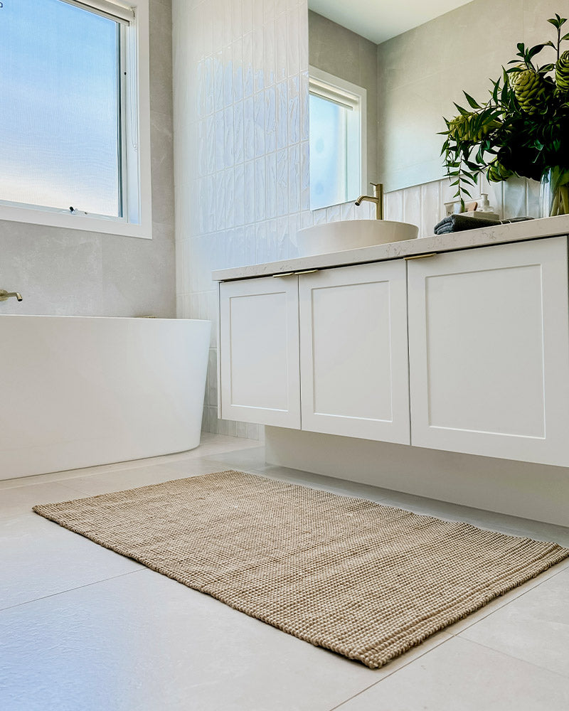 White Natural Jute Underlay