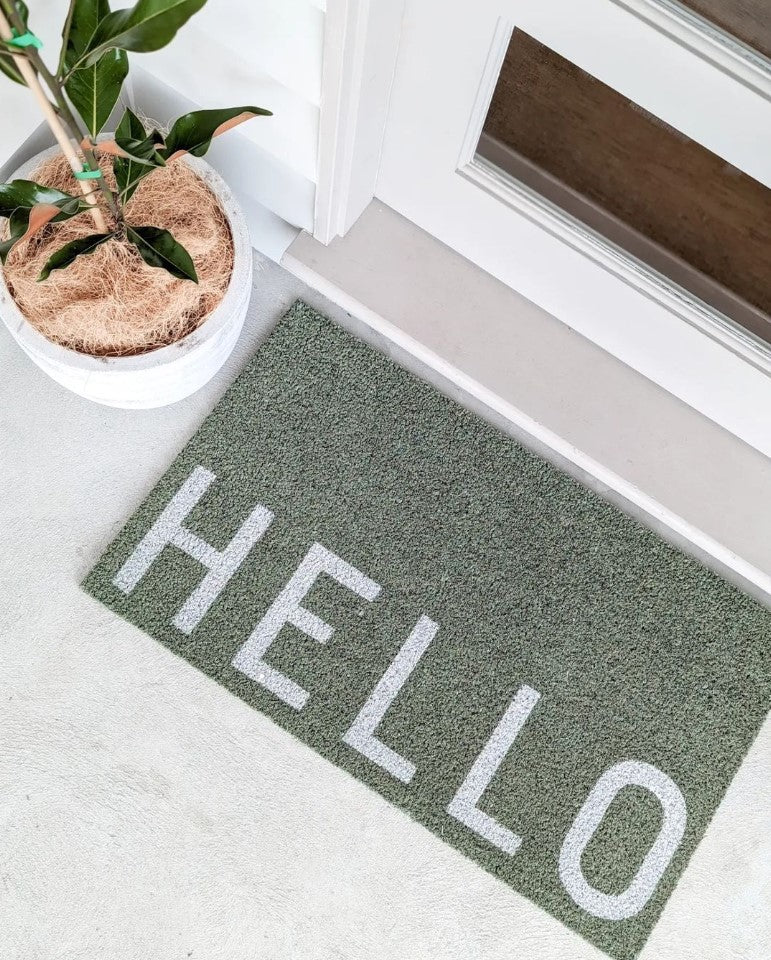 Hello Doormat - Eucalyptus - NZ