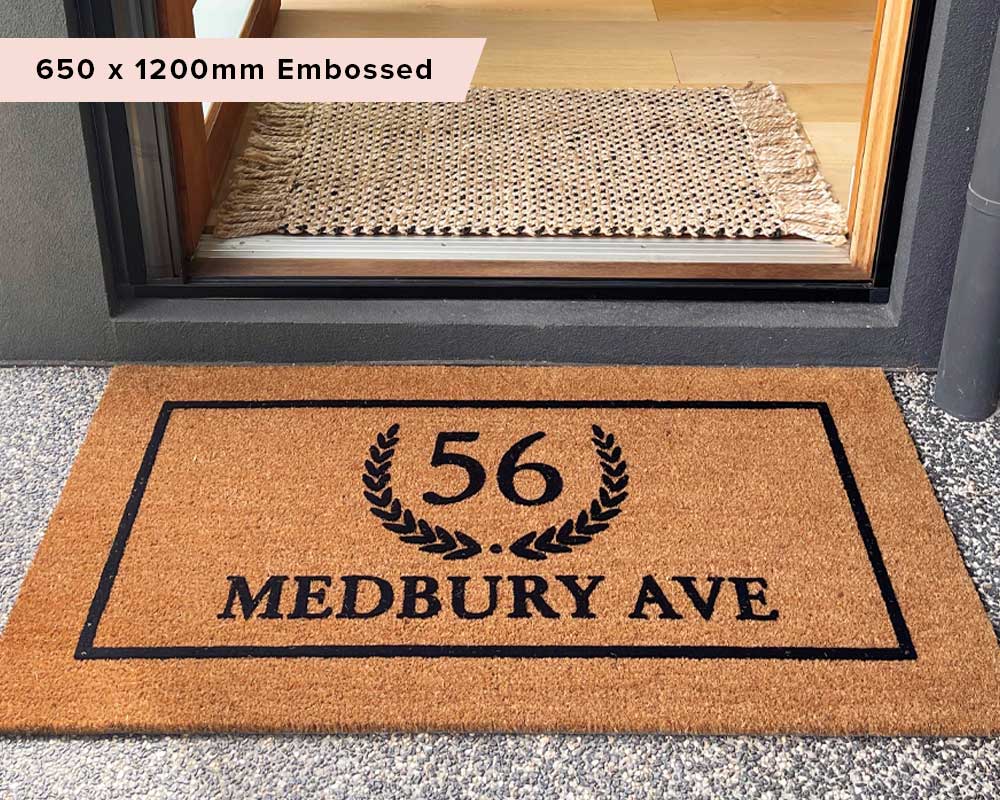 Crest Address Custom Doormat