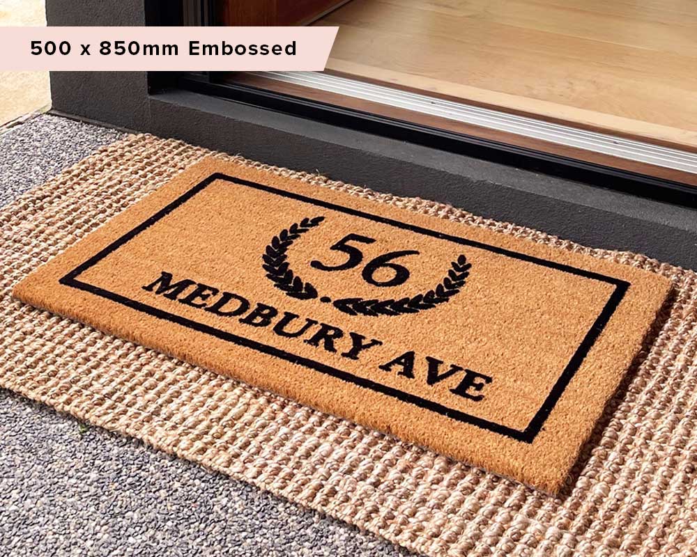 Crest Address Custom Doormat