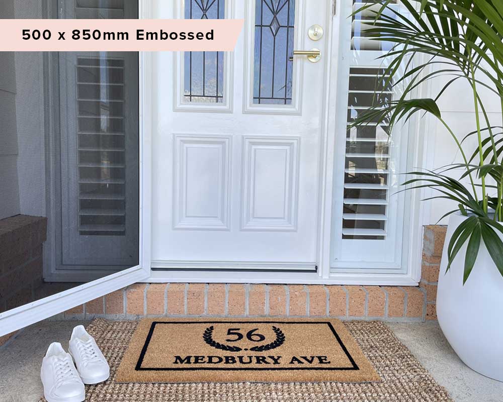 Crest Address Custom Doormat