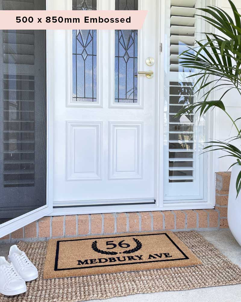 Crest Address Custom Doormat