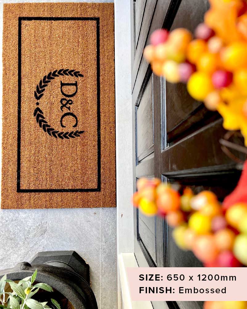 Double Initial Custom Doormat