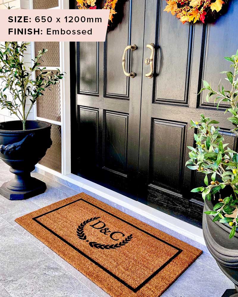 Double Initial Custom Doormat